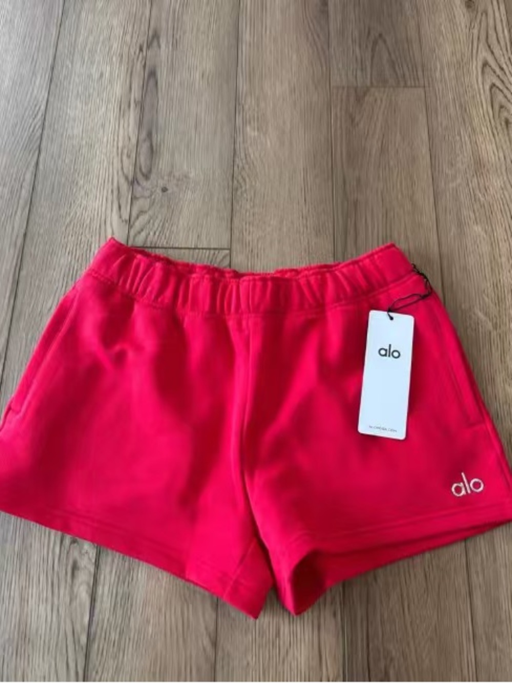 Alo yoga bold red shorts